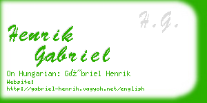 henrik gabriel business card